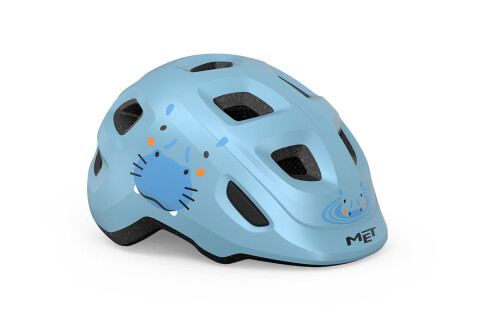 Мотоциклетный шлем MET Hooray azzurro ippopotamo lucido 3HM144 BH1