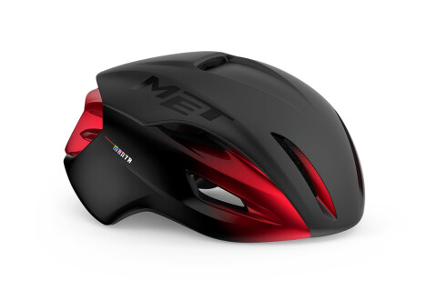 Bike helmet MET Manta mips nero rosso metallizzato opaco lucido 3HM133 NR1