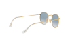 Sonnenbrille Ray-Ban Round Metal Flat Lenses RB 3447N (001/3F)