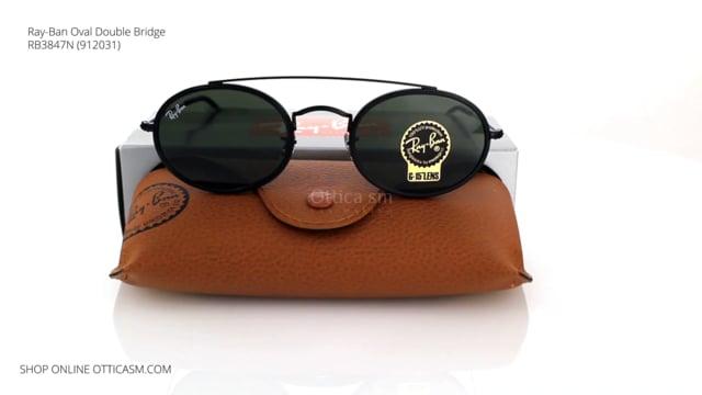 ray ban oval double bridge sunglasses