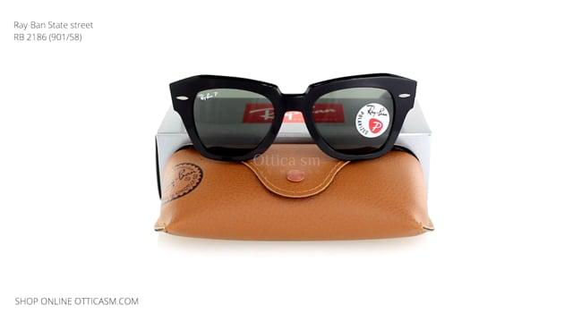 Sunglasses Ray-Ban State Street RB 2186 (901/58) Unisex | Free Shipping  Shop Online