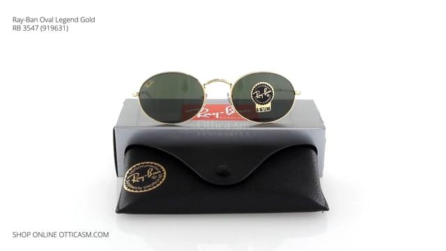 ray ban oval gold